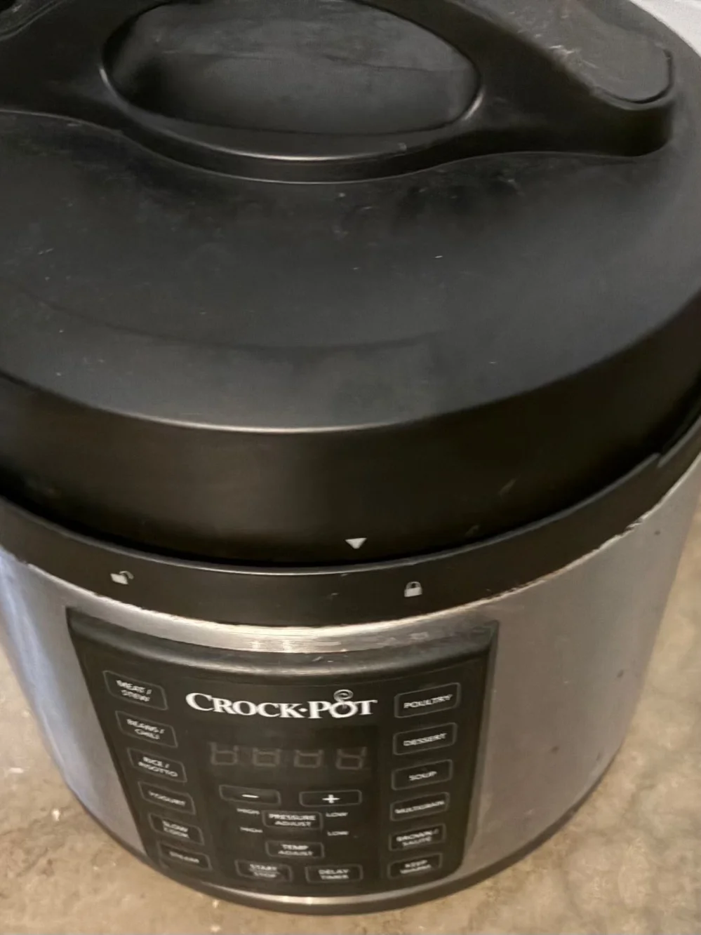 Crock-Pot Stainless Steel Electric Pressure Cooker - Black Lid
